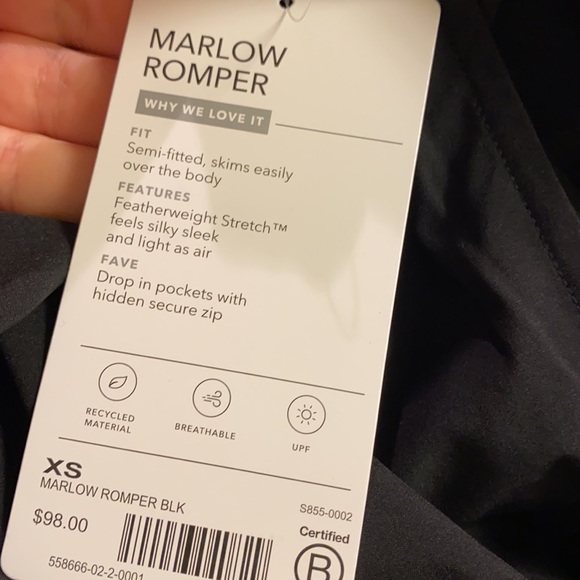 Athleta Marlow Romper // Black - Picture 7 of 15